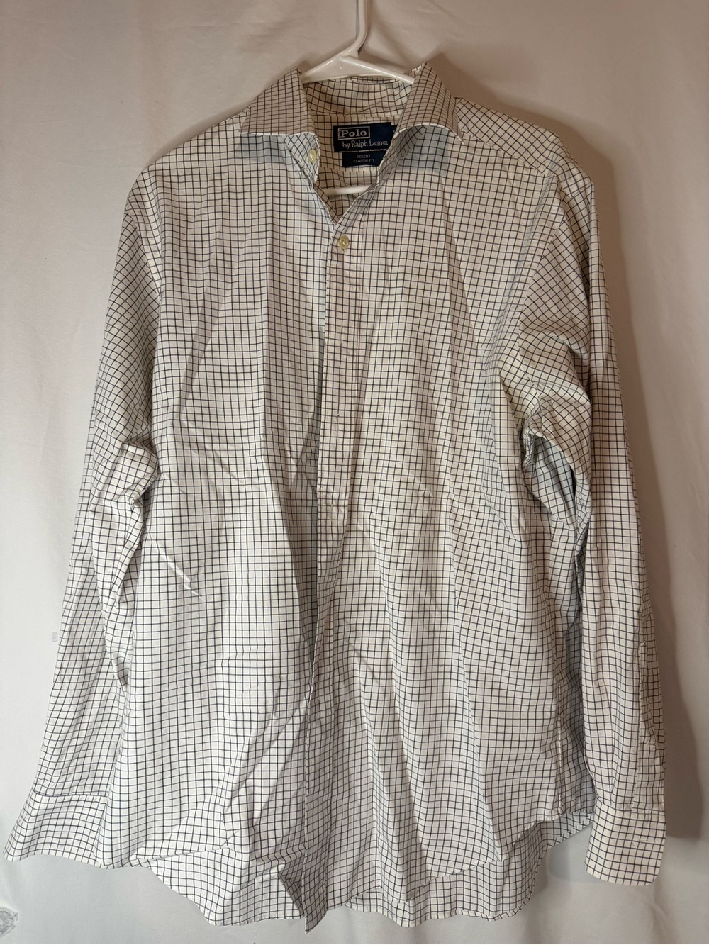 Polo Ralph Lauren Mens 15.5 32 Regent Classic Fit Windowpane Check Dress Shirt